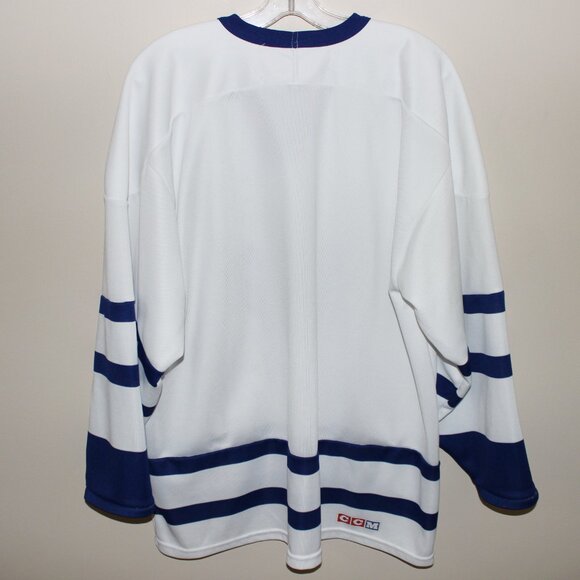 vintage Toronto Maple Leafs CCM Maska jersey XL white blue Made in Canada NHL - Picture 10 of 10